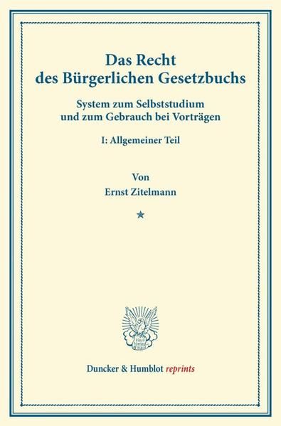 Produktbild: Das Recht des B&uuml;rgerlichen Gesetzbuchs.