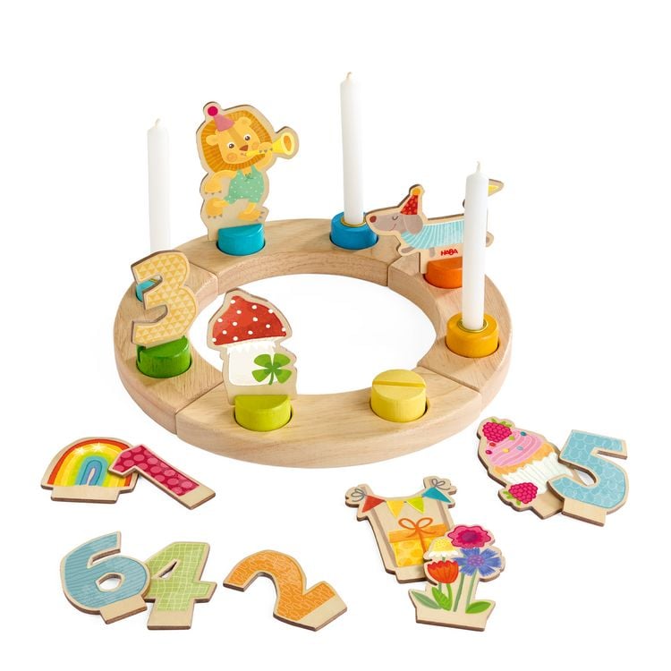 Produktbild: HABA 2013223001 - Geburtstagskranz, 25-teilig, Holz
