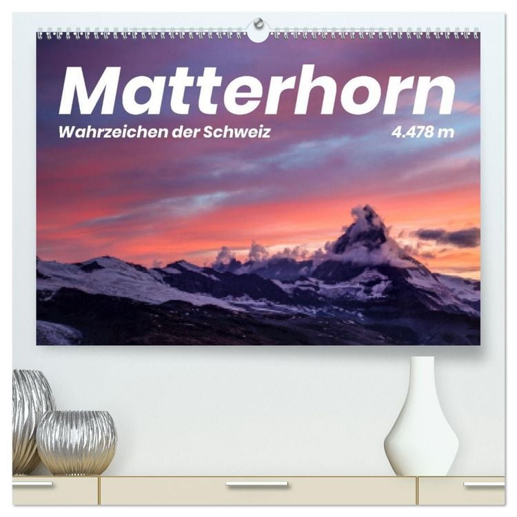 Produktbild: Matterhorn - Wahrzeichen der Schweiz (hochwertiger Premium Wandkalender 2026 DIN A2 quer), Kunstdruck in Hochglanz