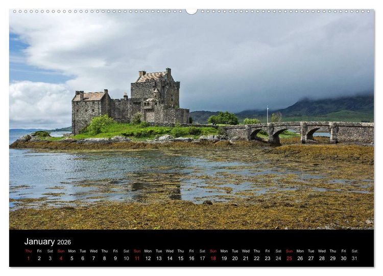 Produktbild: Historic Scotland (High Quality Premium Wall Calendar 2026 DIN A2 landscape),CALVENDO 12 Month Wall Calendar