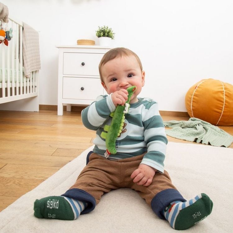 Produktbild: sigikid 41178 - Greifling Kroko Kinderbunt, Krokodil, Red Stars Kollektion