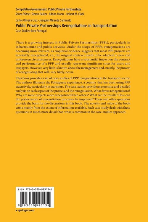 Produktbild: Public Private Partnerships Renegotiations in Transportation