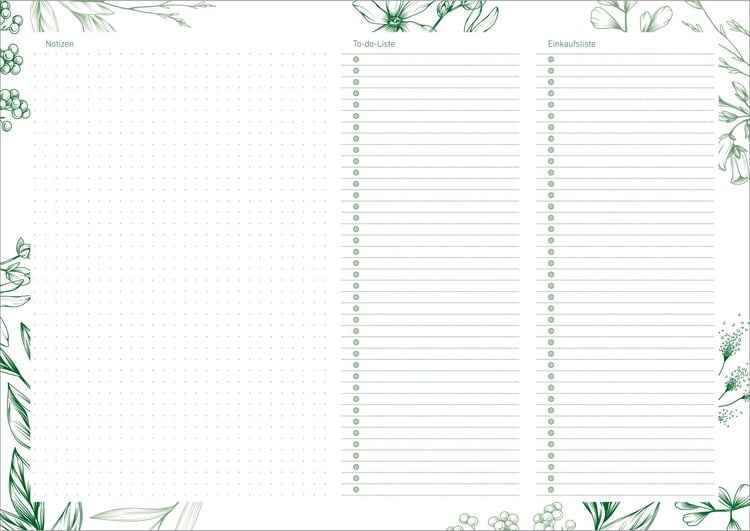 Produktbild: Schreibunterlage Design mit Wochenplan