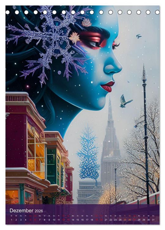 Produktbild: Fotokunst mit KI - Surrealismus (Tischkalender 2026 DIN A5 hoch), CALVENDO Monatskalender