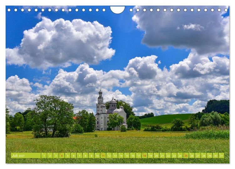 Produktbild: Kirchen und Kapellen in Bayern (Wandkalender 2027 DIN A4 quer), CALVENDO Monatskalender