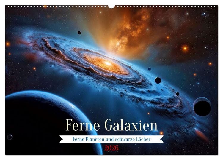 Produktbild: Ferne Galaxien (Wandkalender 2026 DIN A2 quer), CALVENDO Monatskalender