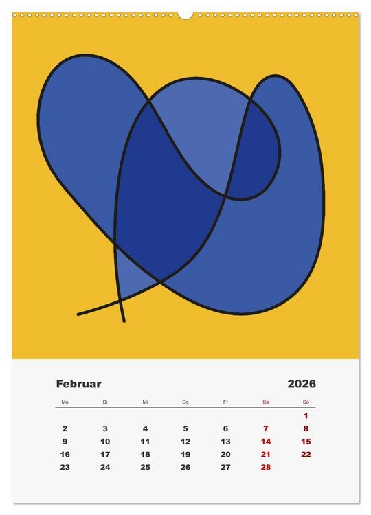 Produktbild: FormArt - Linien und Farben (Wandkalender 2026 DIN A2 hoch), CALVENDO Monatskalender