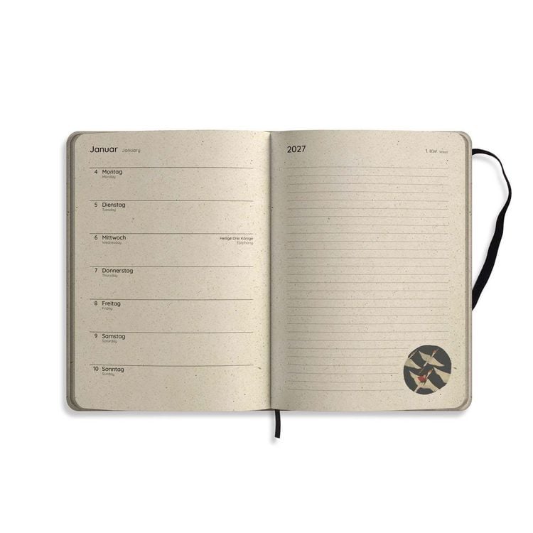 Produktbild: matabooks &ndash; A5 Kalender Samaya 2027 Farbe: Pond Green (DE/EN)