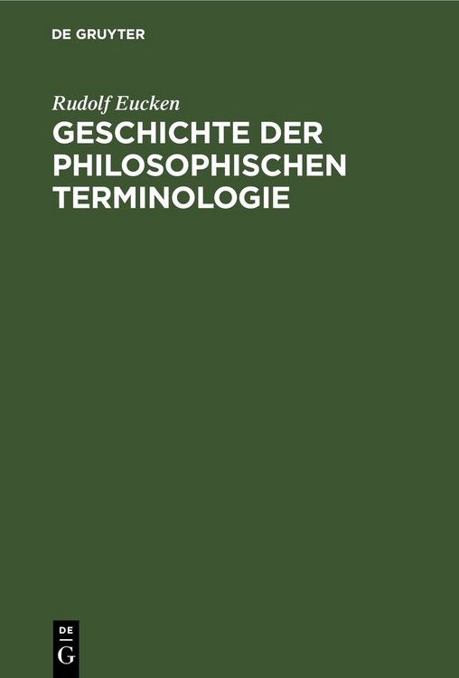Produktbild: Geschichte der Philosophischen Terminologie