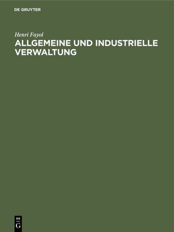 Produktbild: Allgemeine und industrielle Verwaltung