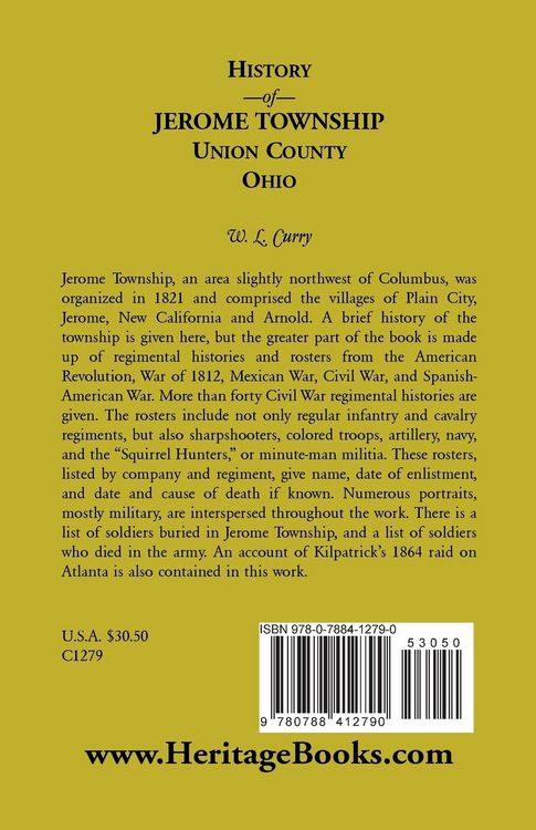Produktbild: History of Jerome Township, Union County, Ohio