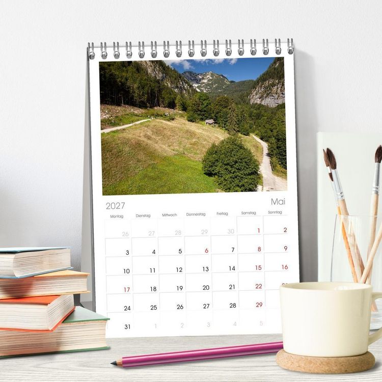 Produktbild: Tischplaner 2027 - Hallstatt und der Hallst&auml;tter See (A5 Tischkalender zum Aufstellen) CALVENDO