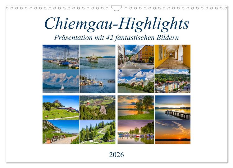 Produktbild: Chiemgau-Highlights (Wandkalender 2026 DIN A3 quer), CALVENDO Monatskalender
