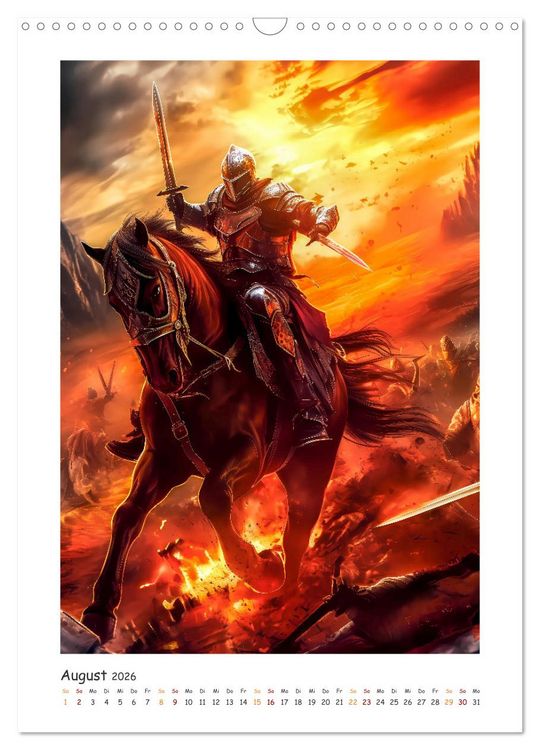 Produktbild: Die Drachenschlacht (Wandkalender 2026 DIN A3 hoch), CALVENDO Monatskalender