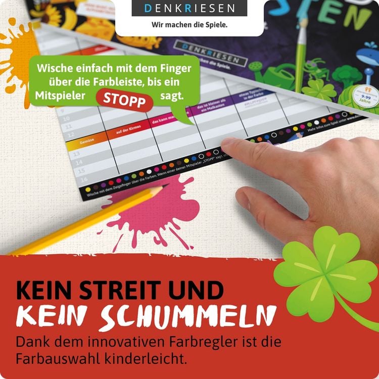 Produktbild: DENKRIESEN - STADT LAND VOLLPFOSTEN&reg; Farben Edition - "Jetzt wird's bunt" | A4 Spielblock