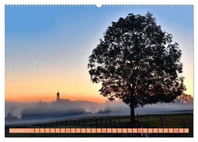 Produktbild: Kirchen und Kapellen in Bayern (hochwertiger Premium Wandkalender 2027 DIN A2 quer), Kunstdruck in Hochglanz