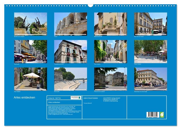 Produktbild: Arles entdecken (Wandkalender 2026 DIN A2 quer), CALVENDO Monatskalender