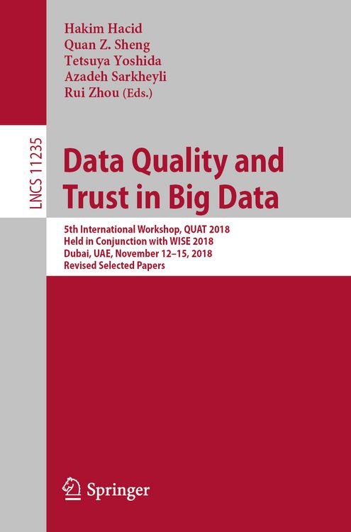 Produktbild: Data Quality and Trust in Big Data