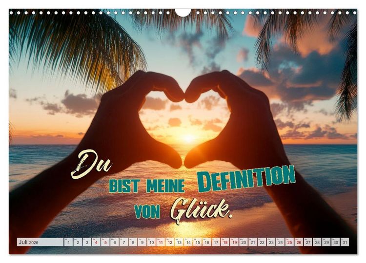 Produktbild: HERZENSSACHE Liebe und Dankbarkeit schenken (Wandkalender 2026 DIN A3 quer), CALVENDO Monatskalender