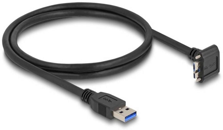 Produktbild: Delock USB-Kabel USB 3.2 Gen1 USB-A Stecker, USB-Micro-B Stecker 1.00m Schwarz 80483