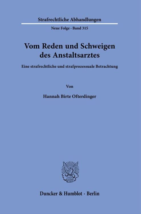 Bild vom Artikel Vom Reden und Schweigen des Anstaltsarztes. vom Autor Hannah Birte Ofterdinger