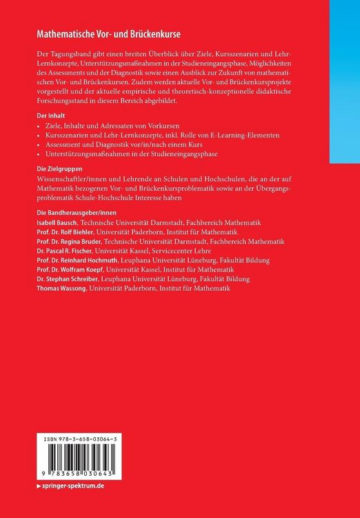 Produktbild: Mathematische Vor- und Br&uuml;ckenkurse