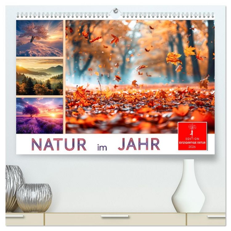 Produktbild: Natur im Jahr (hochwertiger Premium Wandkalender 2026 DIN A2 quer), Kunstdruck in Hochglanz