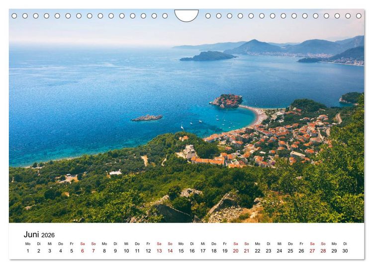 Produktbild: Montenegro - Im Land der schwarzen Berge (Wandkalender 2026 DIN A4 quer), CALVENDO Monatskalender