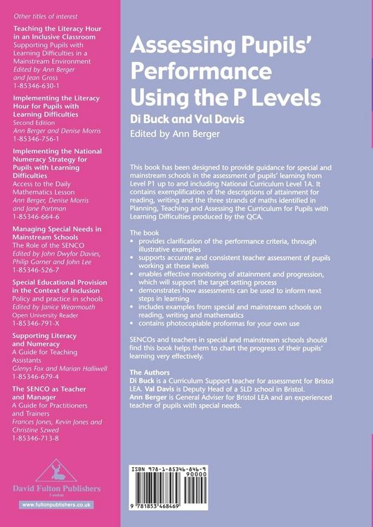 Produktbild: Assessing Pupil's Performance Using the P Levels