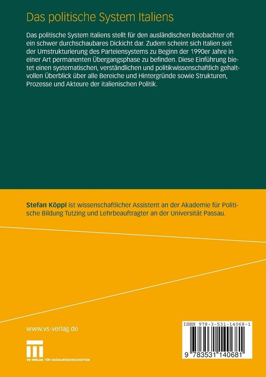 Produktbild: Das politische System Italiens