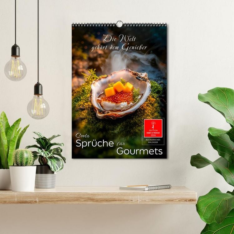 Produktbild: Coole Spr&uuml;che f&uuml;r Gourmets (Wandkalender 2026 DIN A3 hoch), CALVENDO Monatskalender