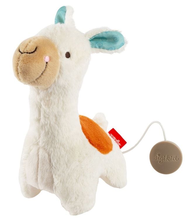 Produktbild: Sigikid 43451 - Mini Spieluhr Lama (Melodie mit vier Wiegenliedern), 16 cm