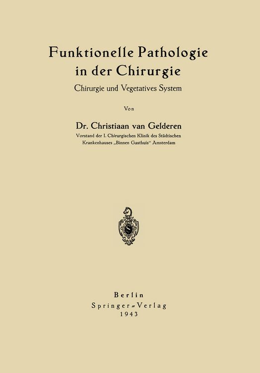 Produktbild: Funktionelle Pathologie in der Chirurgie