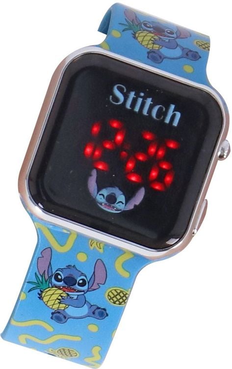 Produktbild: Accutime LED-Kinderuhr Lilo & Stitch (blau), Stitch Digitaluhr mit LED-Anzeige