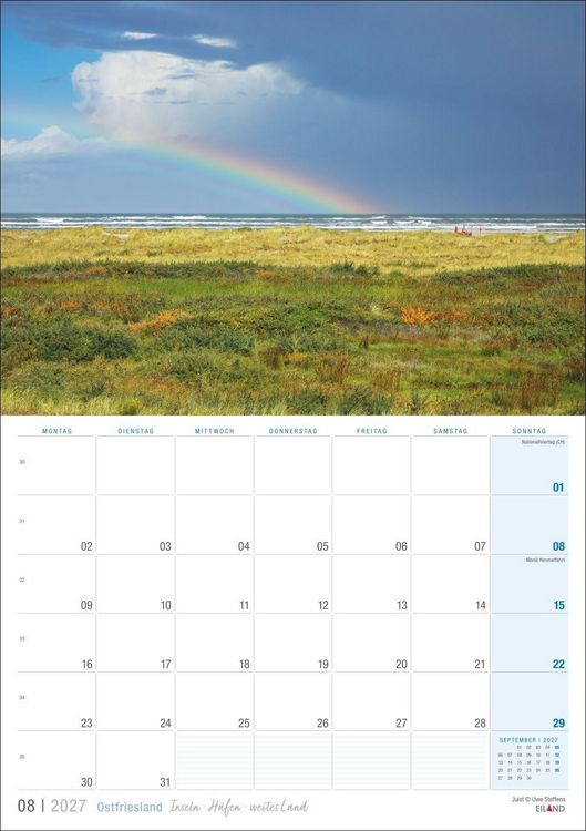 Produktbild: Ostfriesland Kalender 2027 - Inseln &middot; H&auml;fen &middot; weites Land
