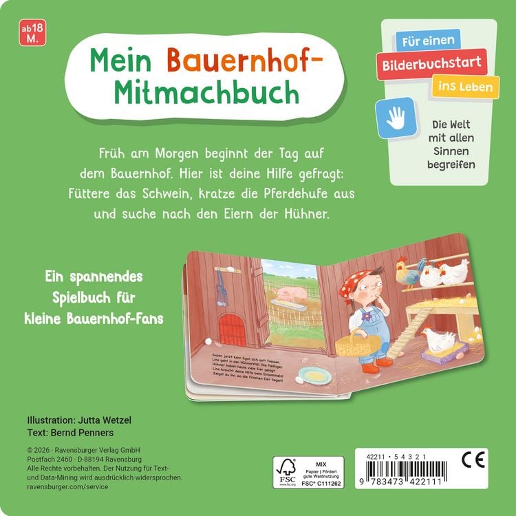 Produktbild: Fahr mit dem Traktor! Mein Bauernhof-Mitmachbuch