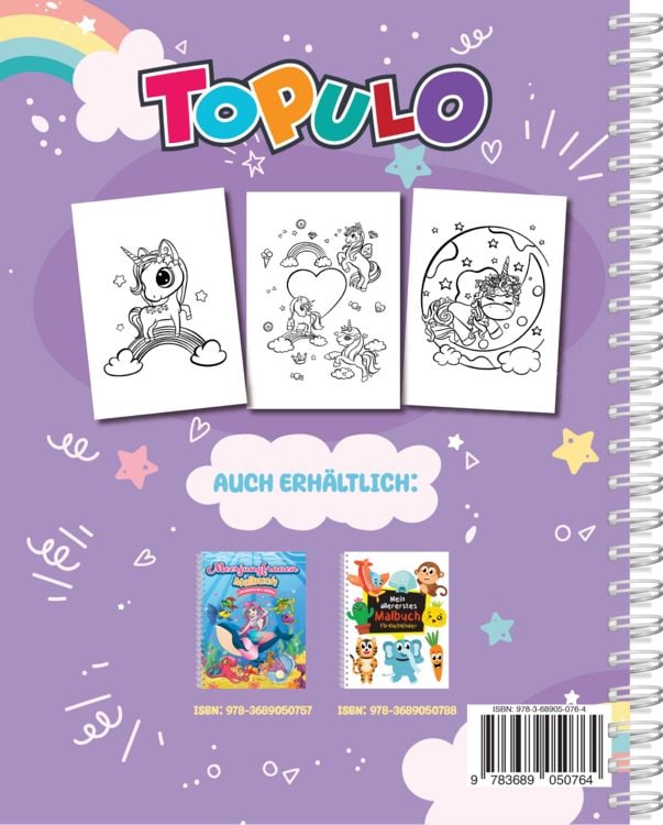 Produktbild: Einhorn-Malbuch f&uuml;r Kinder ab 3 Jahren