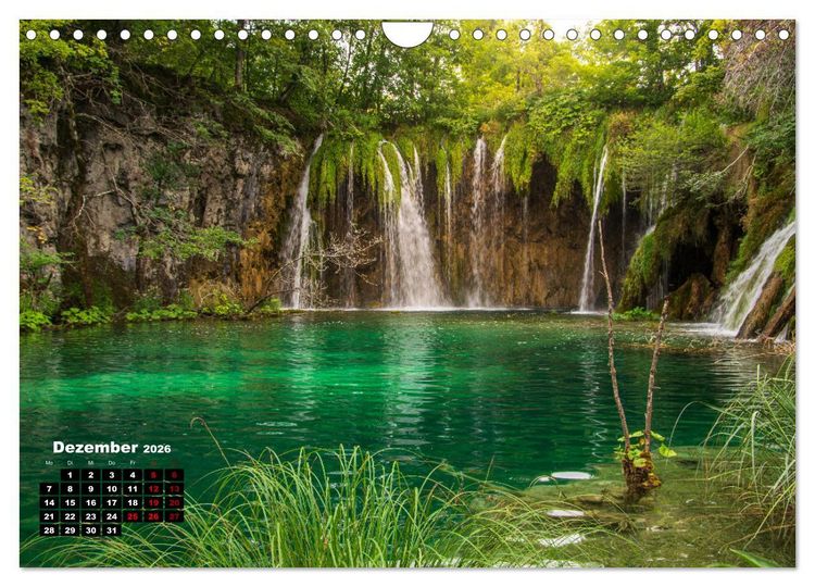 Produktbild: Naturwunder Plitvicer Seen (Wandkalender 2026 DIN A4 quer), CALVENDO Monatskalender