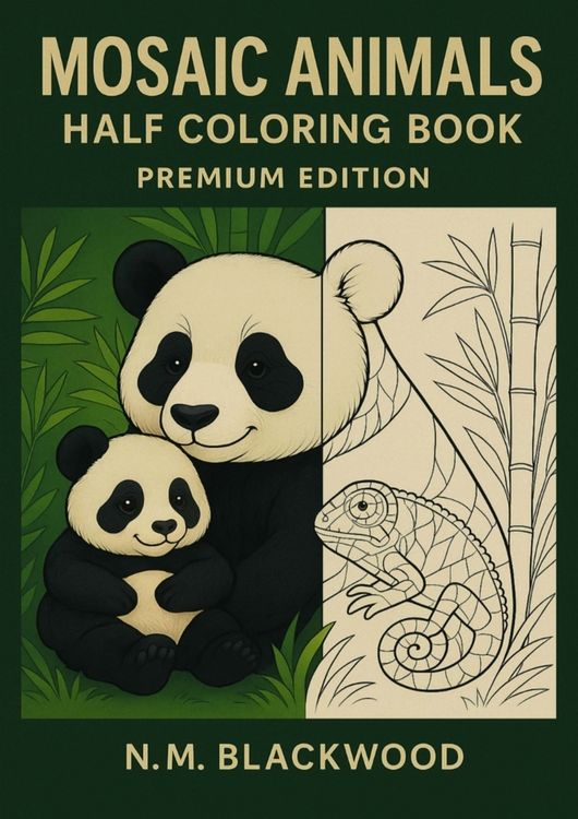 Produktbild: Mosaic Animals Half Coloring Book