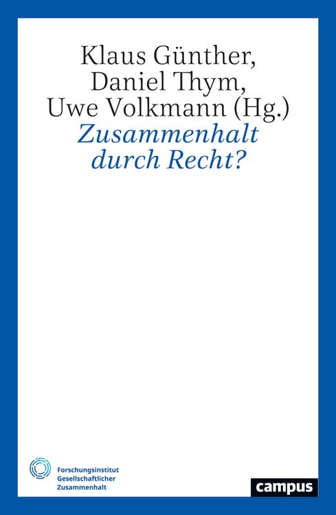 Produktbild: Zusammenhalt durch Recht?