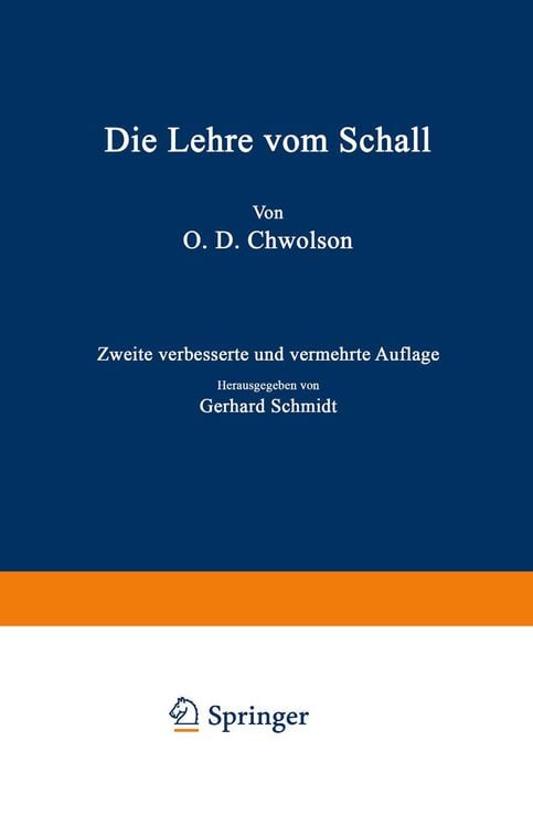 Produktbild: Die Lehre vom Schall