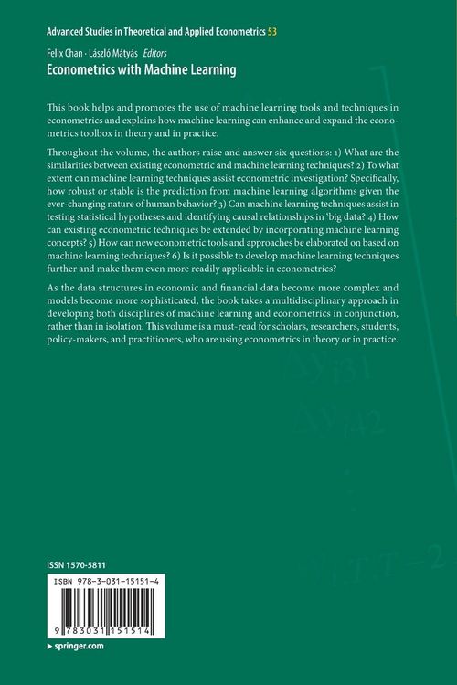 Produktbild: Econometrics with Machine Learning