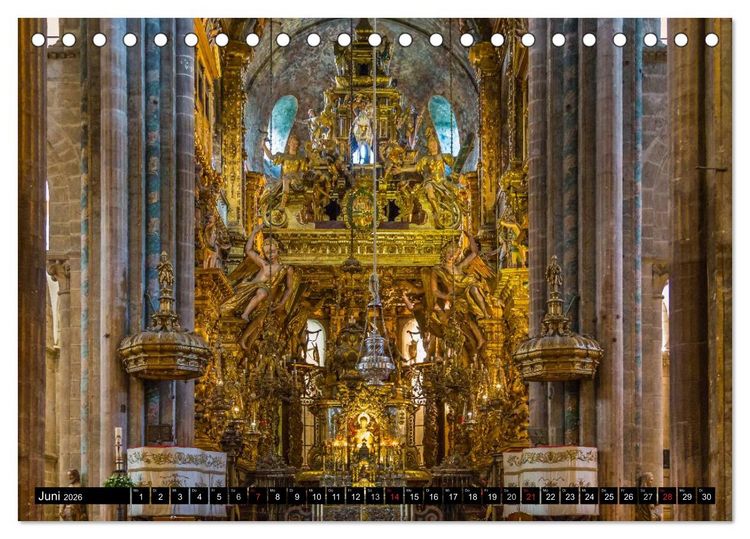 Produktbild: Santiago de Compostela - Ziel einer Pilgerreise (Tischkalender 2026 DIN A5 quer), CALVENDO Monatskalender