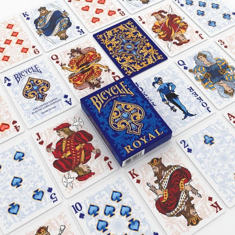 Produktbild: Bicycle Royal, Spielkarten 54 Blatt (inkl. 2 Joker), Pokerkarten, Romm&eacute;