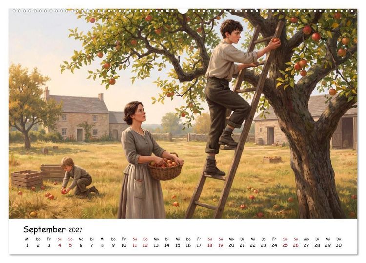 Produktbild: Zwischen Feld und Hof - Landleben vor &uuml;ber hundert Jahren (Wandkalender 2027 DIN A2 quer), CALVENDO Monatskalender