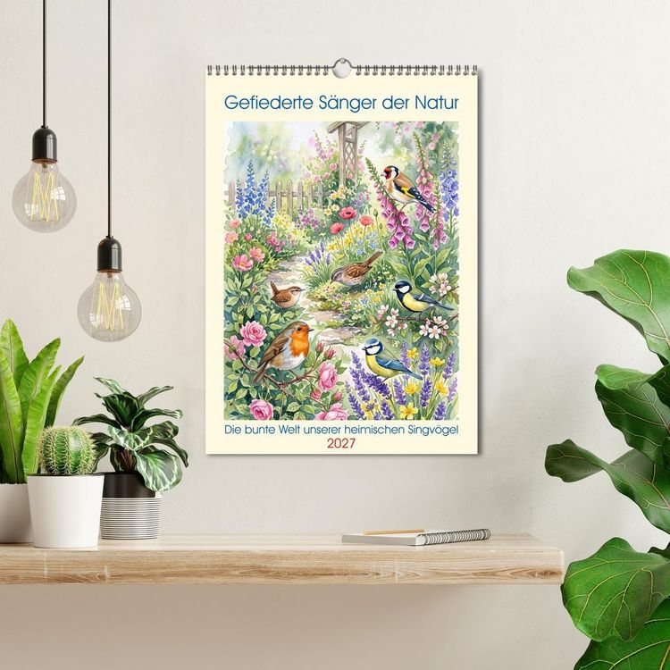 Produktbild: Gefiederte S&auml;nger der Natur (Wandkalender 2027 DIN A3 hoch), CALVENDO Monatskalender