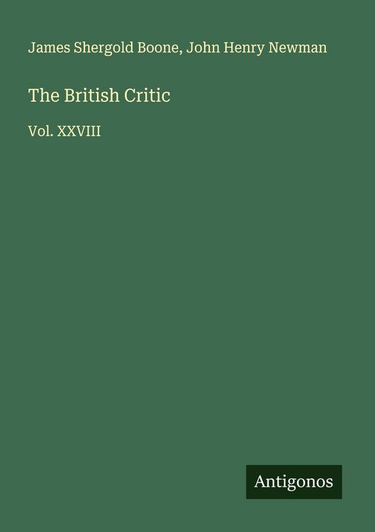 Produktbild: The British Critic