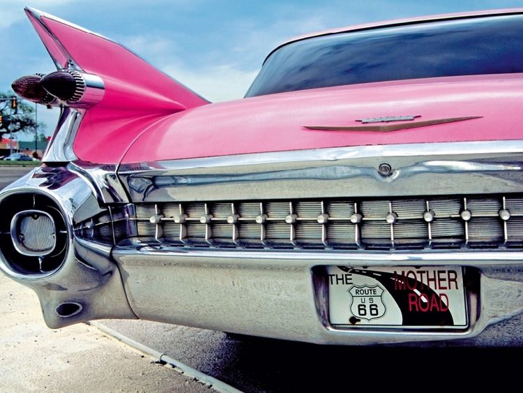 Produktbild: CALVENDO Puzzle Pink Cadillac, Ann's Chicken Fry Home, Oklahoma City, Oklahoma | 1000 Teile Lege-Gr&ouml;&szlig;e 64x48cm Foto-Puzzle f&uuml;r gl&uuml;ckliche Stunden