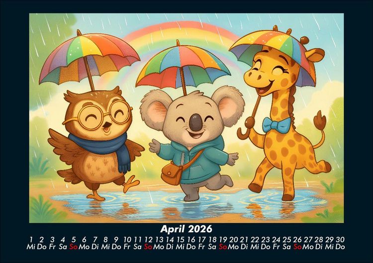 Produktbild: Ollie, Kiki & Nala - Fest der Freundschaft 2026 Fotokalender DIN A5