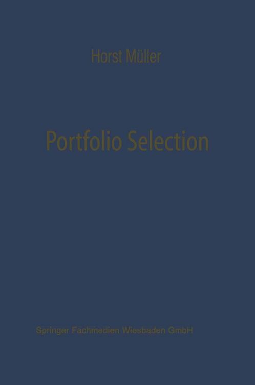 Produktbild: Portfolio Selection als Entscheidungsmodell deutscher Investmentgesellschaften